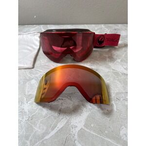 DRAGON NFX2 Goggles Red Ion Orange Yellow With Cover Snowboard Ski Winter